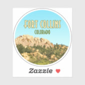 Fort Collins Colorado Horsetooth Rock Sticker (Vel)