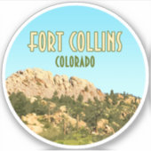 Fort Collins Colorado Horsetooth Rock Sticker (Voorkant)