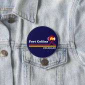  Fort Collins Colorado Ronde Button 7,6 Cm (In situ)