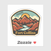 Fort Collins, Colorado Sticker (Vel)