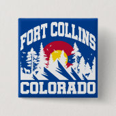 Fort Collins, Colorado Vierkante Button 5,1 Cm (Voorkant)