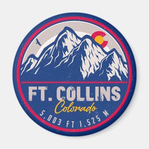 Fort Collins Colorado Vlag Camping Wandelen Souven Magneet