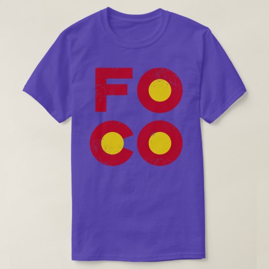 Fort Collins FOCO Colorado T-shirt (Design voorkant)