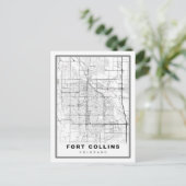 Fort Collins Map Feestdagenkaart (Staand voorkant)