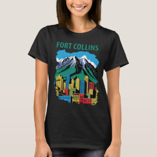 Fort Collins Skyline Mountain Reis T-Shirt
