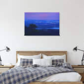 Fort Collins van Horsetooth Mountain bij Dusk Canvas Afdruk (Insitu (Slaapkamer))