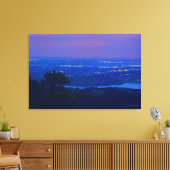 Fort Collins van Horsetooth Mountain bij Dusk Canvas Afdruk (Insitu (Woonkamer))
