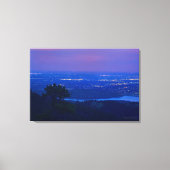 Fort Collins van Horsetooth Mountain bij Dusk Canvas Afdruk (Voorkant)