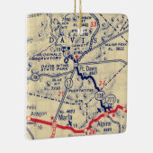 Fort Davis TX  Map Keramisch Ornament (Rechts)