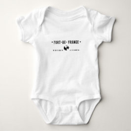 Fort-de-France Martinique Coordinates Typography Romper