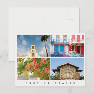 Fort-de-France Martinique Reis Foto Collage Briefkaart