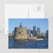 Fort Denison & Sydney Skyline Briefkaart (Voorkant / Achterkant)