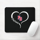 Fort Dorchester Patriots Logo Half Heart Slogan Hs Muismat (Met muis)