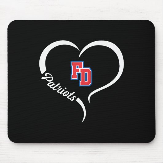 Fort Dorchester Patriots Logo Half Heart Slogan Hs Muismat (Voorkant)