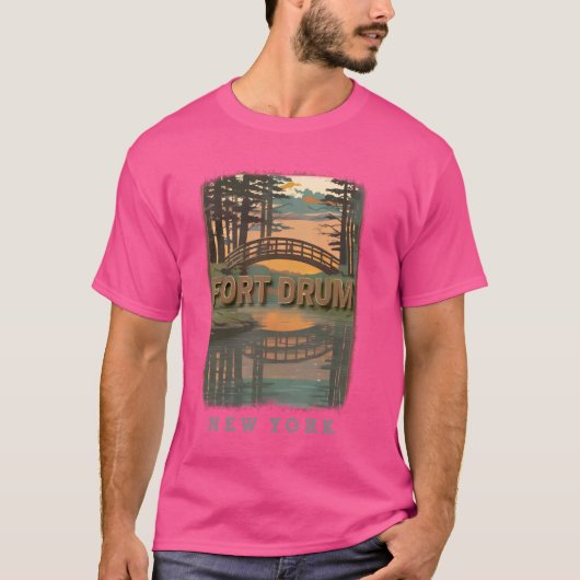 Fort Drum New York NY Tranquil Waters SD678 T-shirt (Voorkant)