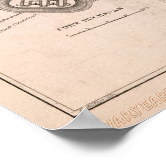 Fort Fisher Civil War Map Poster (Hoek)