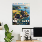 Fort Flagler State Park — Washington Poster (Thuiskantoor)