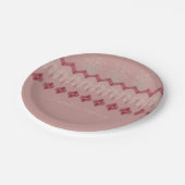 Fort flesje met patroon in roze papieren bordje (Gekanteld)