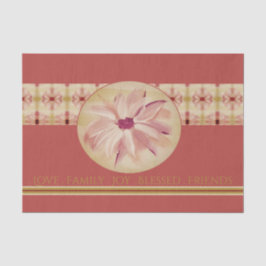 Fort Floral gepatterd in roze en crème Tissuepapier