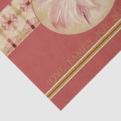 Fort Floral gepatterd in roze en crème Tissuepapier (Detail)