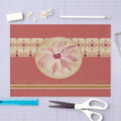 Fort Floral gepatterd in roze en crème Tissuepapier (Craft)