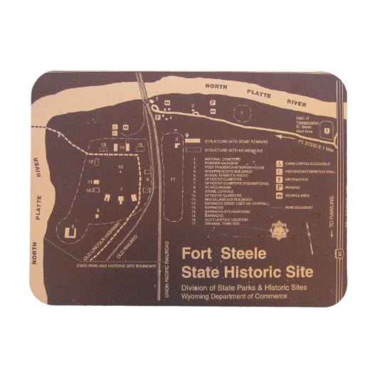 Fort Fred Steele State Historic Site, Wyoming Magneet (Horizontaal)