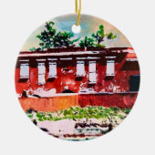 Fort Frederik Ceramic Circle Ornament (Voorkant)