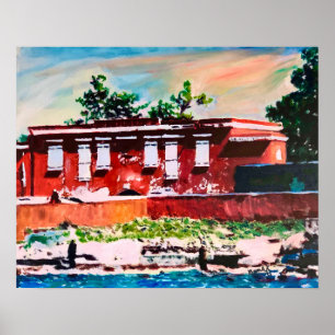 Fort Frederik Historisch Poster 20x16