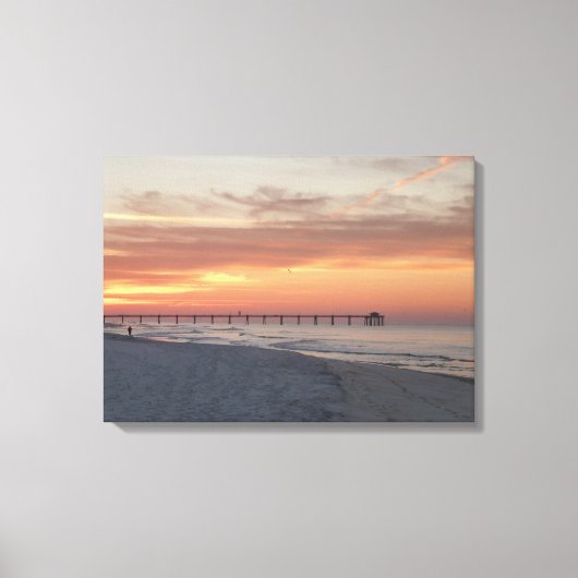 Fort Ft. Walton Beach Sunrise Foto Canvas Zonsonde Afdruk (Voorkant)