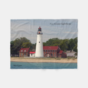 Fort Gratiot Lighthouse blanket Fleece Deken