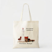 Fort Gratiot Lighthouse cut out canvas tas (Voorkant)