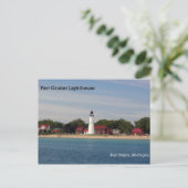 Fort Gratiot Lighthouse Post Card Briefkaart (Staand voorkant)