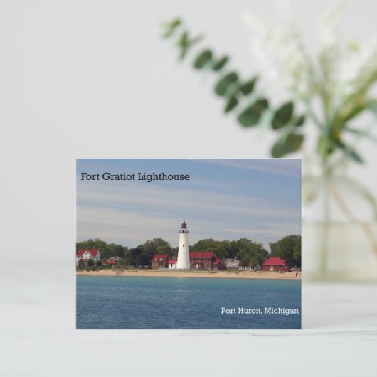 Fort Gratiot Lighthouse Post Card Briefkaart (Staand voorkant)