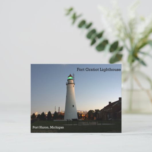Fort Gratiot Lighthouse schemkpas Briefkaart (Staand voorkant)