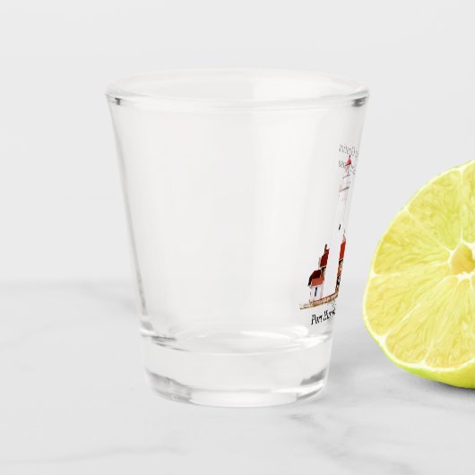 Fort Gratiot vuursteenkort Shot Glas (Links)