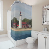 Fort Gratiot Vuurtoren douchegordijn (In situ)