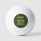 Fort Hood breedtegraad lengtegraad    Golfballen (Voorkant)