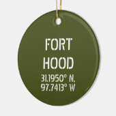 Fort Hood Latitude Longitude, op maat gemaakt Keramisch Ornament (Links)