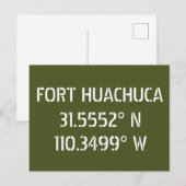 Fort Huachuca Breedtegraad Lengtegraad Ansichtkaar Briefkaart (Voorkant / Achterkant)