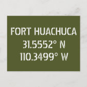 Fort Huachuca Breedtegraad Lengtegraad Ansichtkaar Briefkaart (Voorkant)