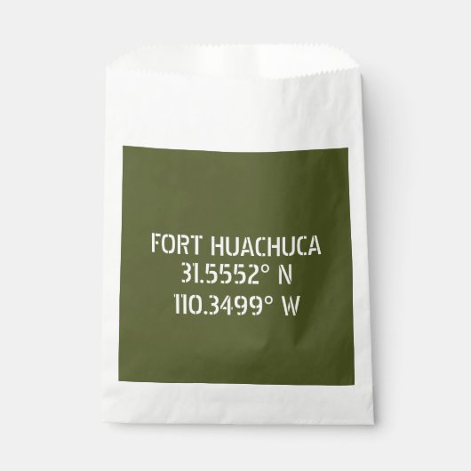 Fort Huachuca Breedtegraad Lengtegraad  Bedankzakje (Voorkant)