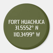 Fort Huachuca Breedtegraad Lengtegraad Magneet (Voorkant)