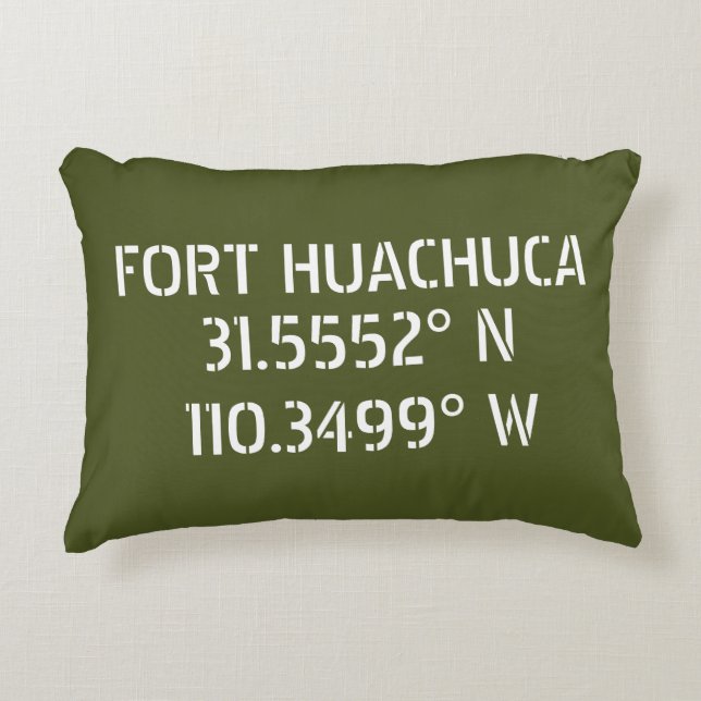 Fort Huachuca Latitude Longitude Accent Kussen (Voorkant)