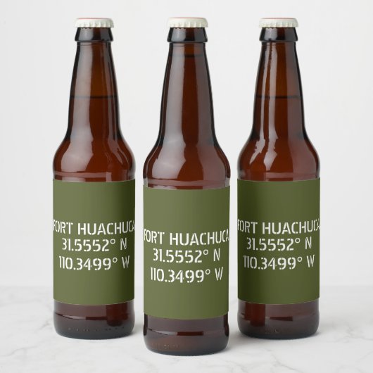 Fort Huachuca Latitude Longitude Bier Etiket (Flessen)