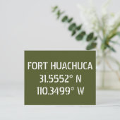Fort Huachuca Latitude Longitude Briefkaart (Staand voorkant)