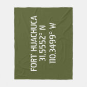 Fort Huachuca Latitude Longitude Fleece Deken (Voorkant)