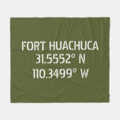 Fort Huachuca Latitude Longitude Fleece Deken (Voorkant (Horizontaal))