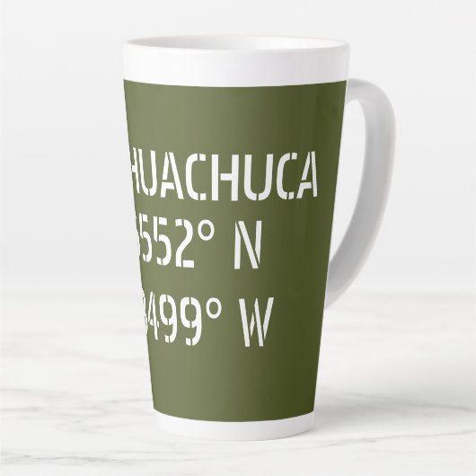 Fort Huachuca Latitude Longitude Latte Mok (Rechterhoek)