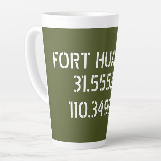 Fort Huachuca Latitude Longitude Latte Mok (Linkerhoek)