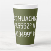 Fort Huachuca Latitude Longitude Latte Mok (Voorkant)